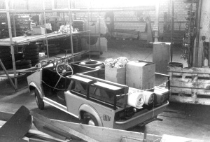 Einsatz des Transporters in der Fabrikhalle