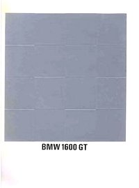 Frontcover Prospekt BMW 1600 GT