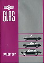 Farbkarte GLAS GT und GLAS 2600 V8 1967