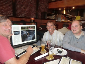 Erstes Treffen mit David Rives (rechts) und Ted Davis